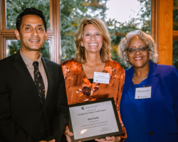 Amy Fowler receives her Exceptional Support Staff Award